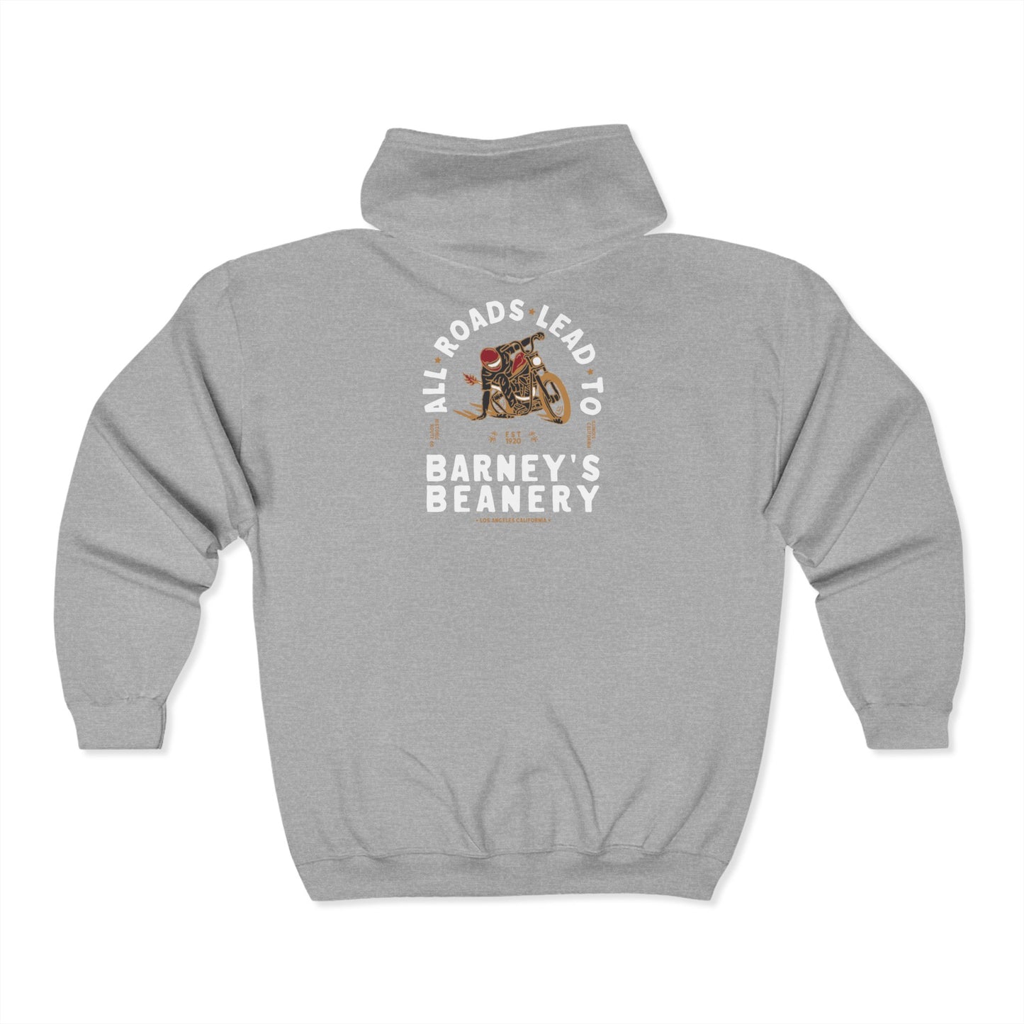 All Roads Lead To | BARNEY'S BEANERY | Men's Premium Full Zip Hoodie