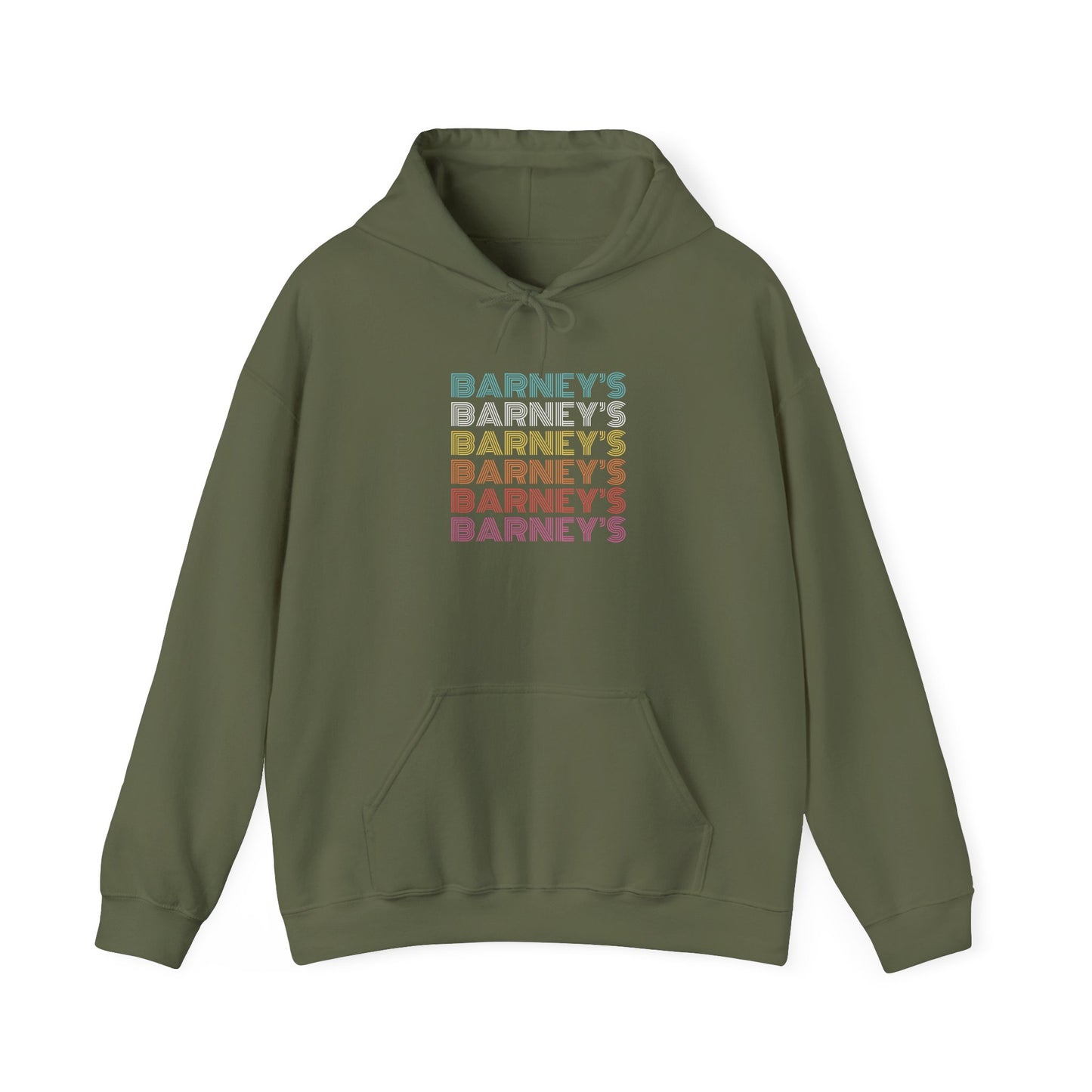 Barney's x6 Retro Hollywood BARNEY'S BEANERY - Mens Retro Graphic Hoodie | Gildan 18500