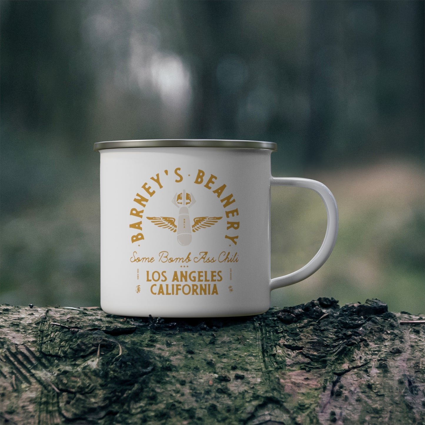 Some Bomb Ass Chili | BARNEY'S BEANERY - Camping Mug 12oz