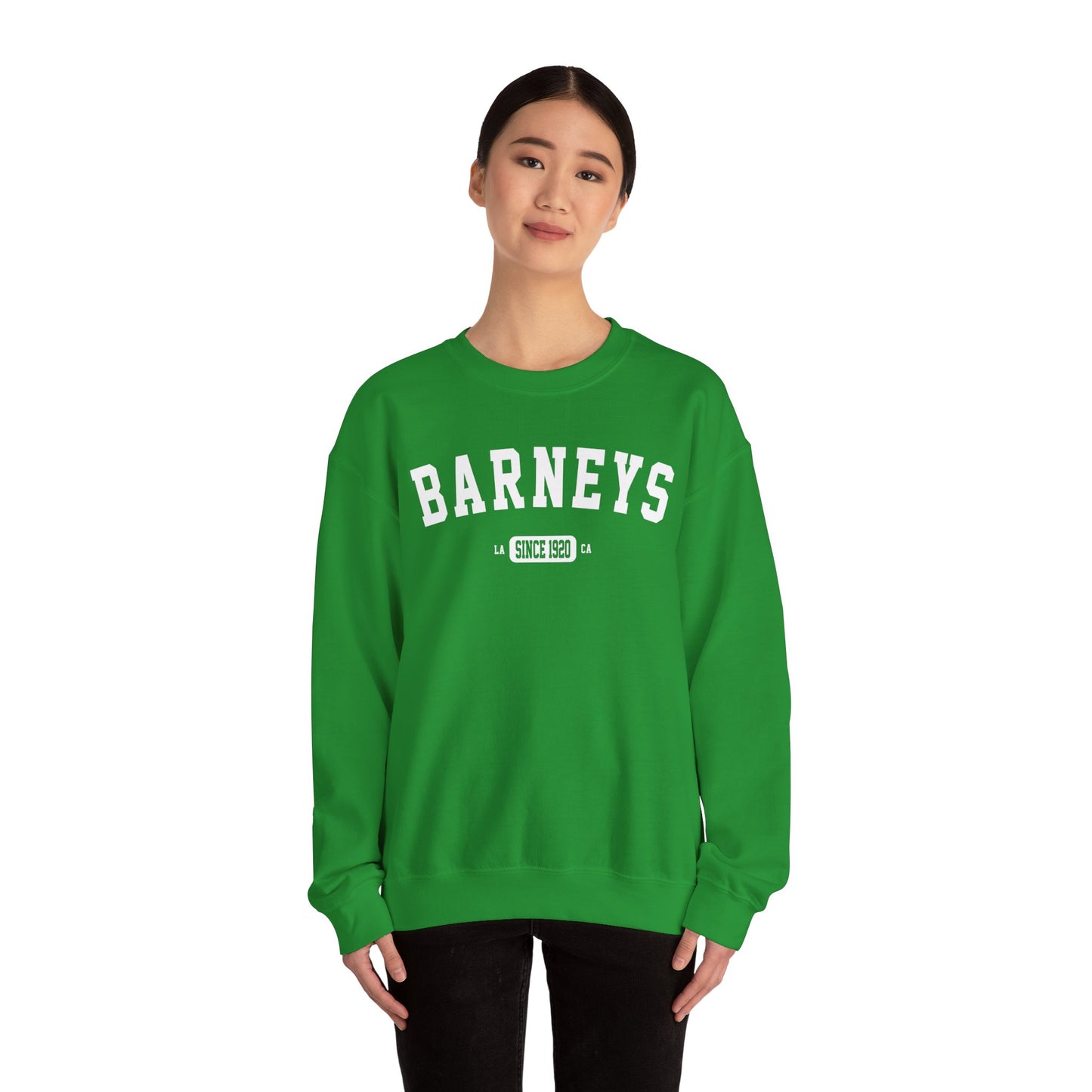 Vintage Collegiate Sweatshirt. BARNEY'S BEANERY - Mens Graphic Sweatshirt | Gildan 18000
