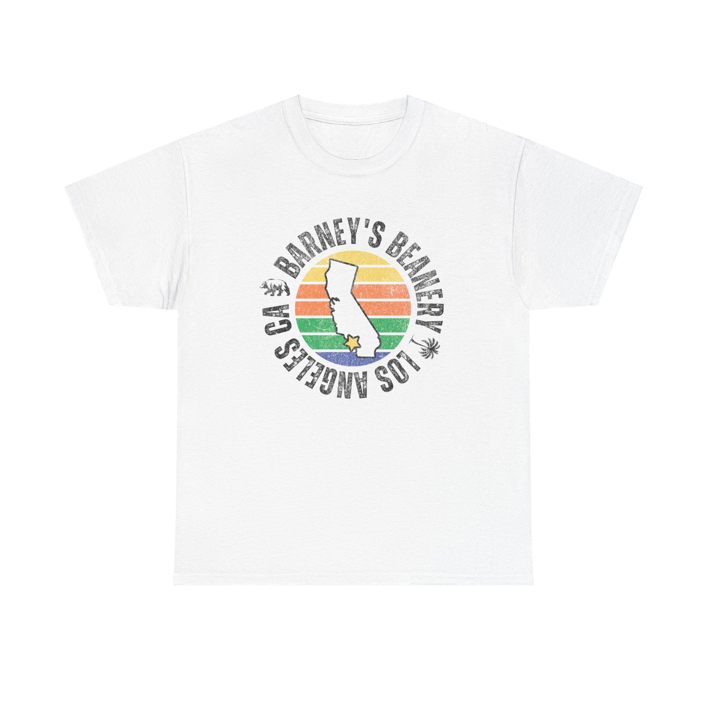 Retro Sunset T-Shirt. BARNEY'S BEANERY - Mens Retro Graphic Tee | Gildan 5000