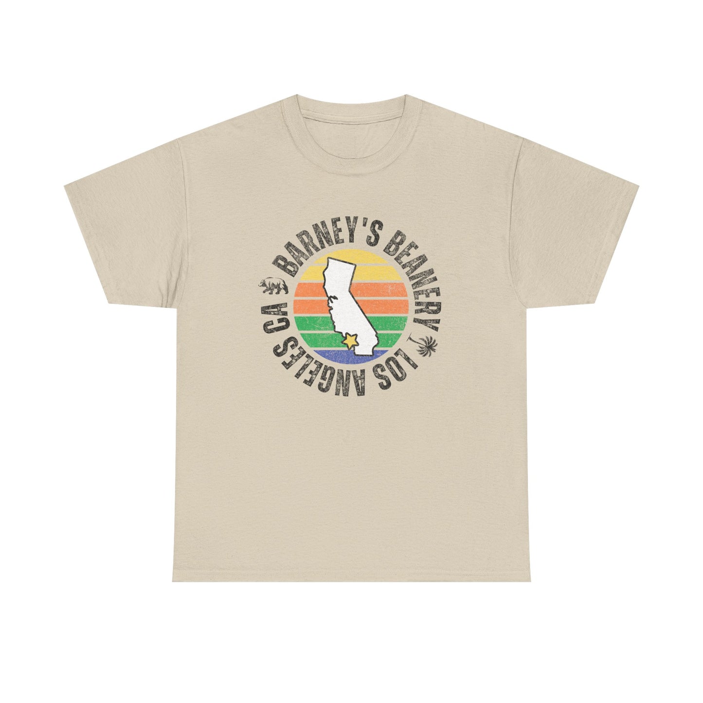 Retro Sunset T-Shirt. BARNEY'S BEANERY - Mens Retro Graphic Tee | Gildan 5000