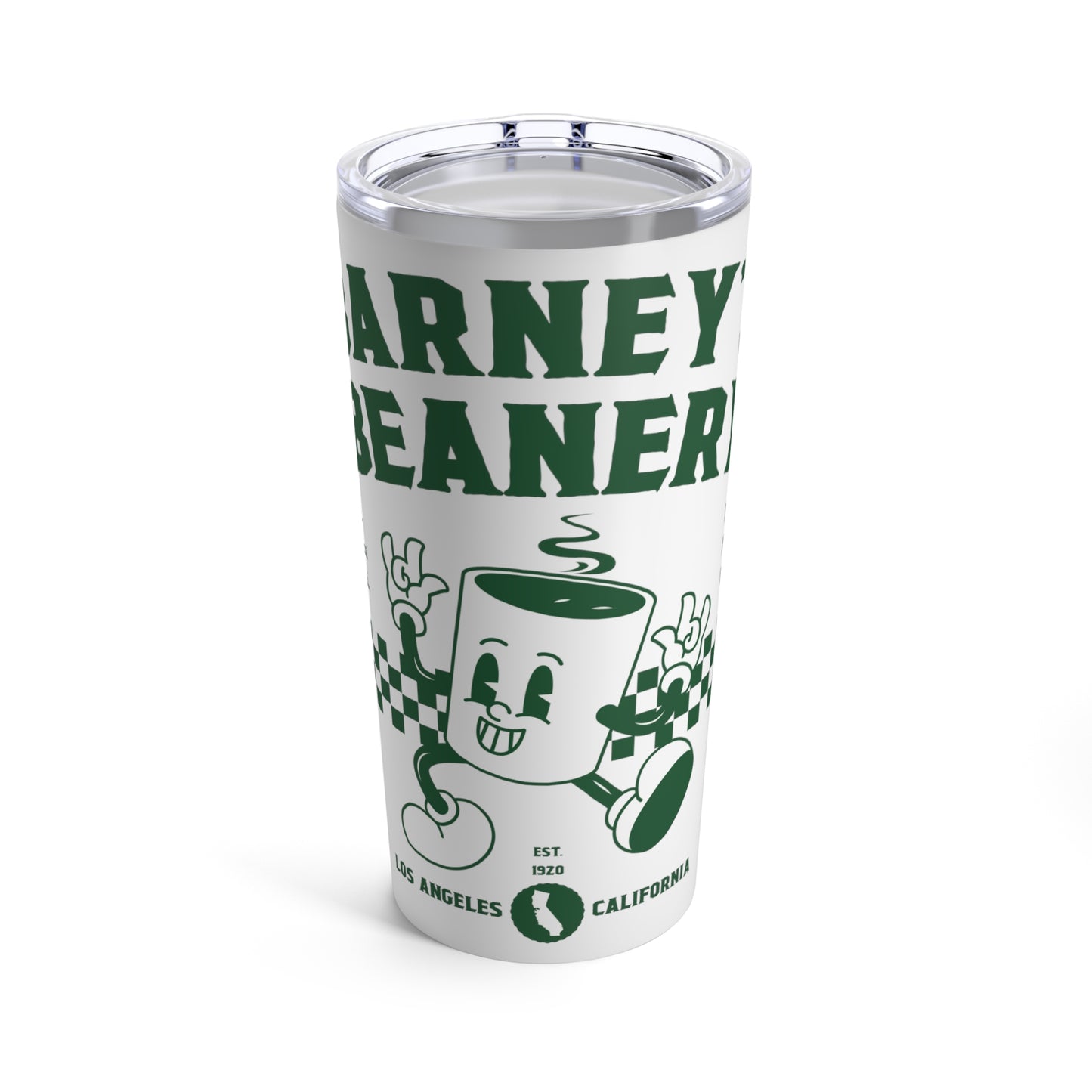 Eat More Chili. Drink More Beer. | BARNEY'S BEANERY - Green Tumbler 20oz