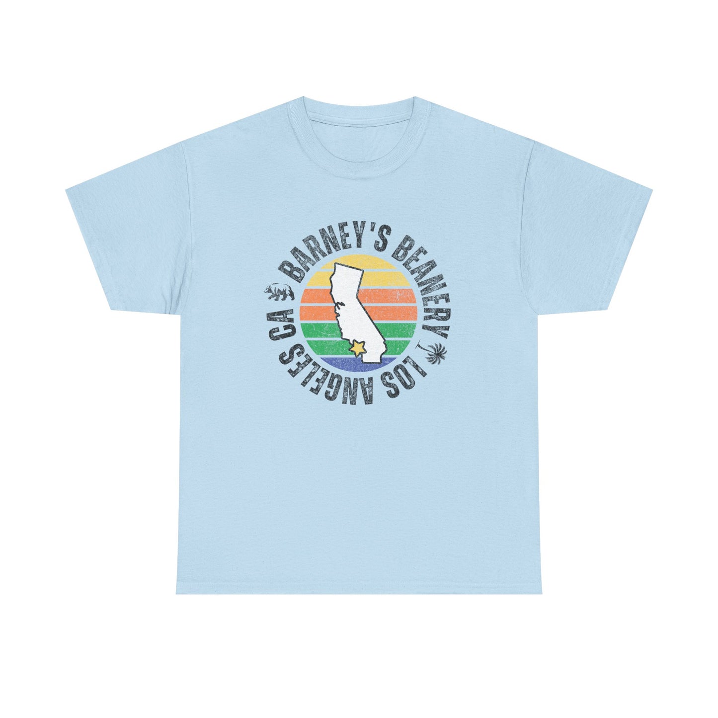 Retro Sunset T-Shirt. BARNEY'S BEANERY - Mens Retro Graphic Tee | Gildan 5000