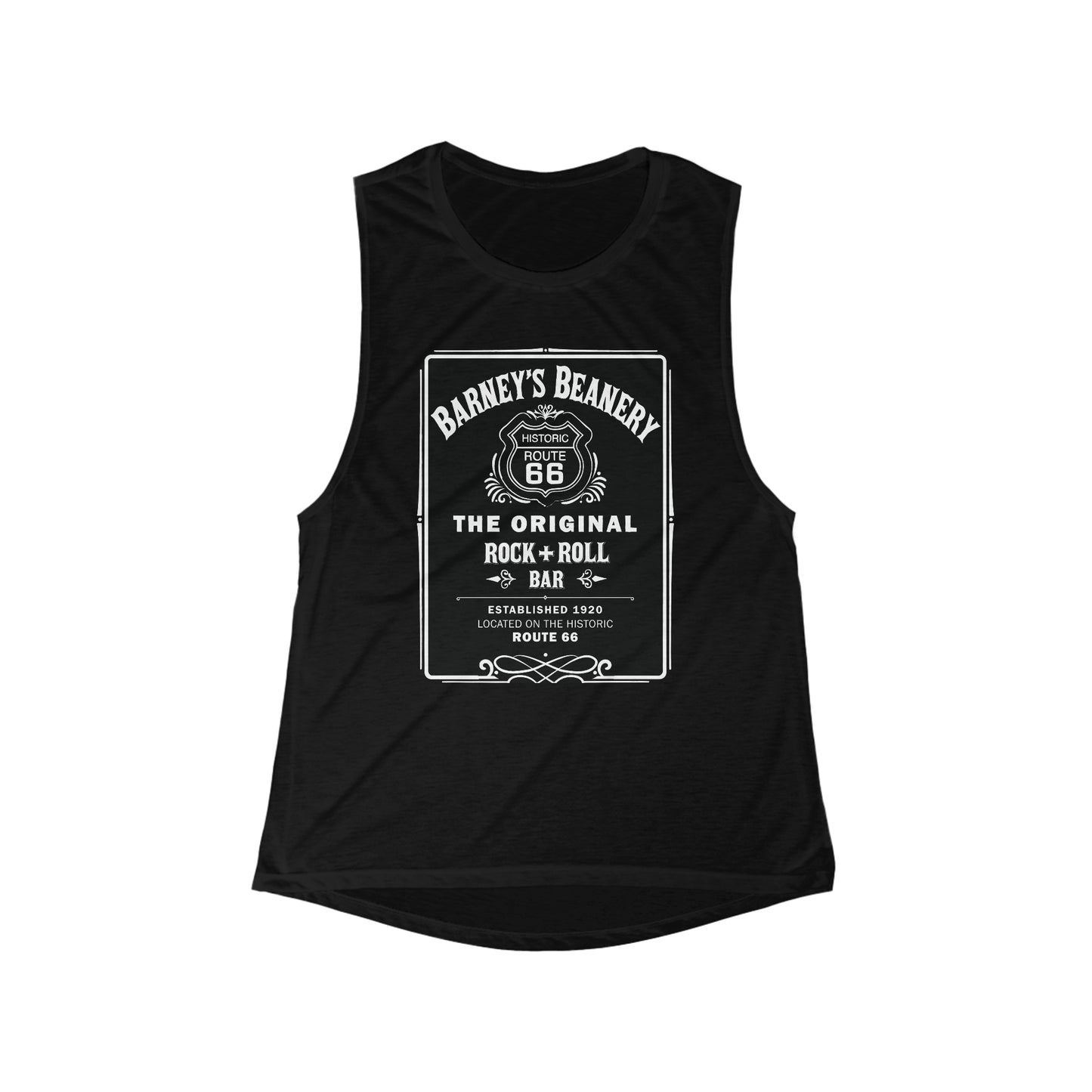 Rock n Roll | BARNEY'S BEANERY - Women's Flowy Scoop Muscle Tank