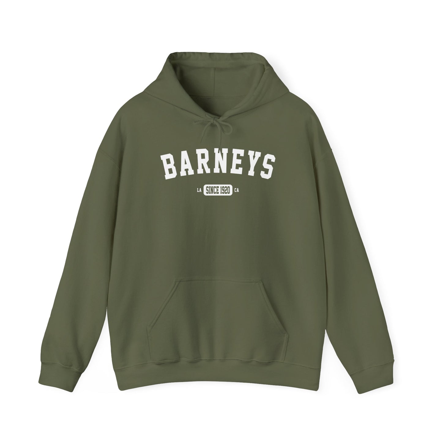 Vintage Collegiate Hoodie. BARNEY'S BEANERY - Mens Graphic Hoodie | Gildan 18500
