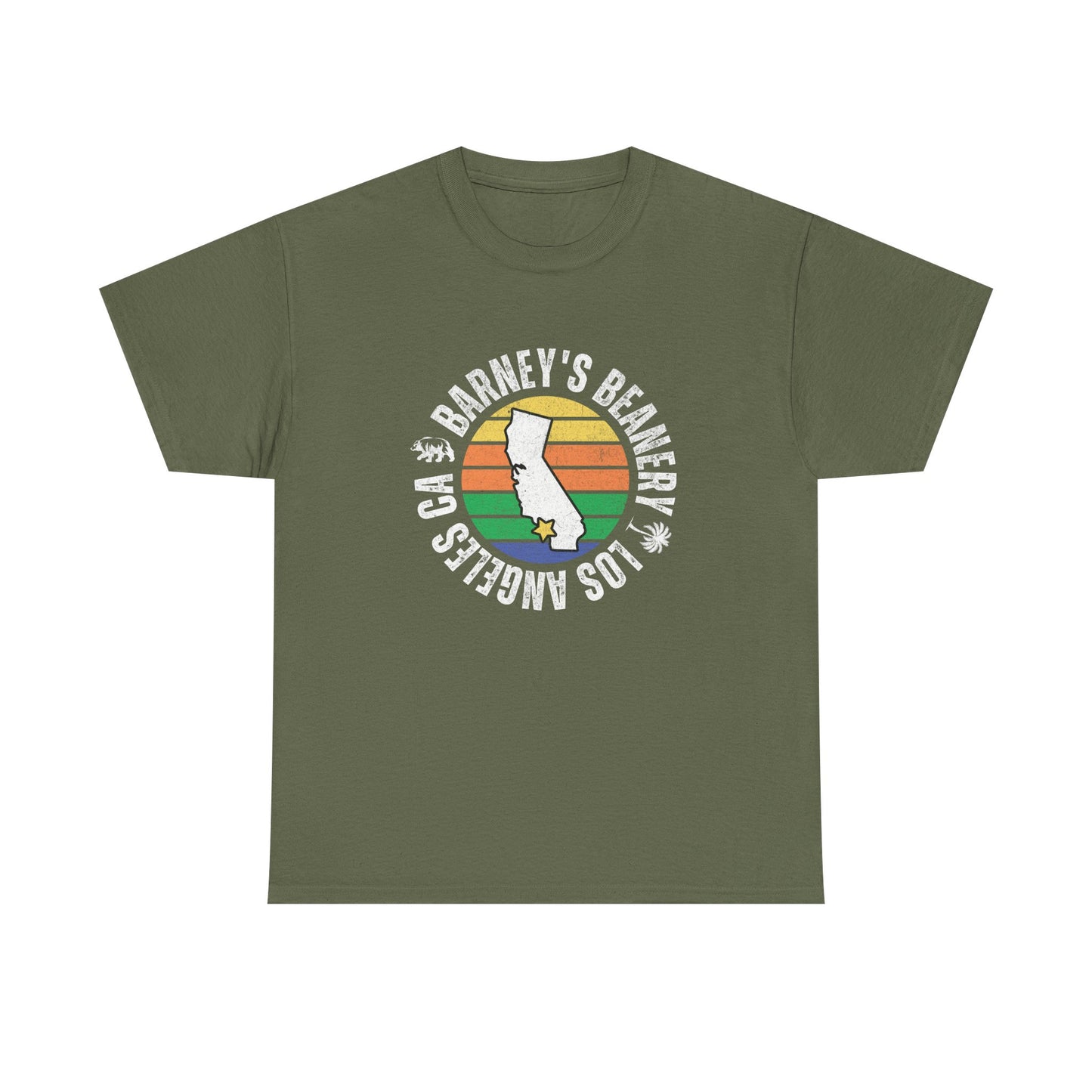 Retro Sunset T-Shirt. BARNEY'S BEANERY - Mens Retro Graphic Tee | Gildan 5000