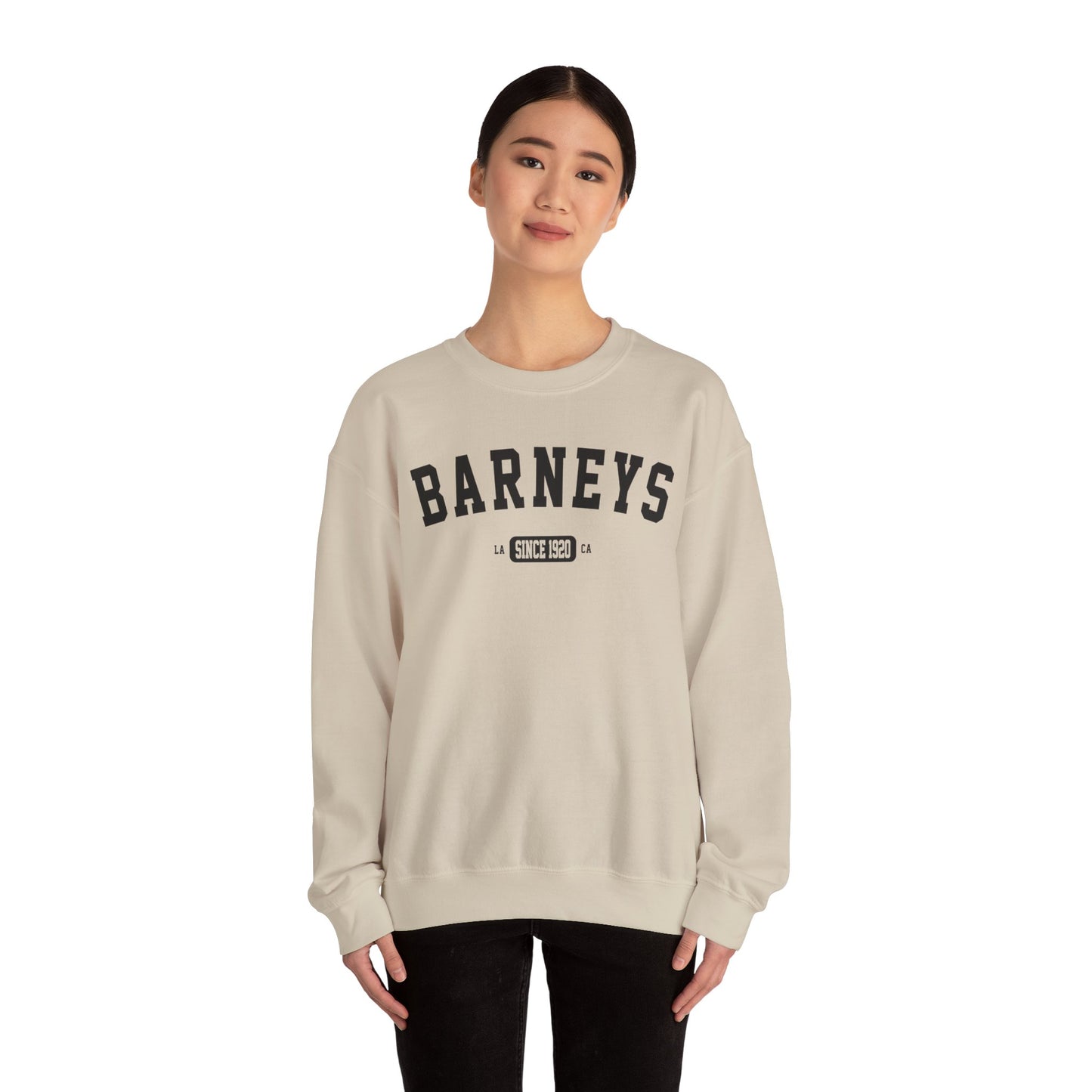Vintage Collegiate Sweatshirt. BARNEY'S BEANERY - Mens Graphic Sweatshirt | Gildan 18000