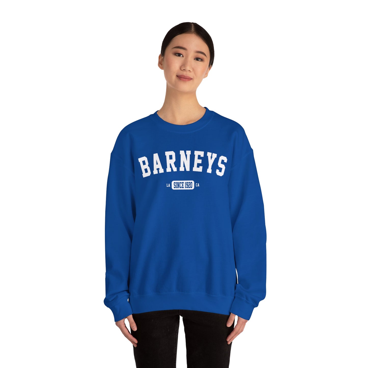 Vintage Collegiate Sweatshirt. BARNEY'S BEANERY - Mens Graphic Sweatshirt | Gildan 18000