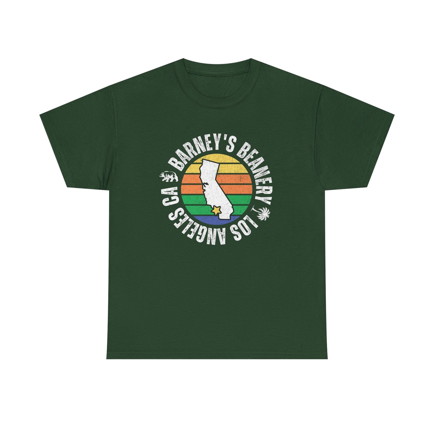 Retro Sunset T-Shirt. BARNEY'S BEANERY - Mens Retro Graphic Tee | Gildan 5000