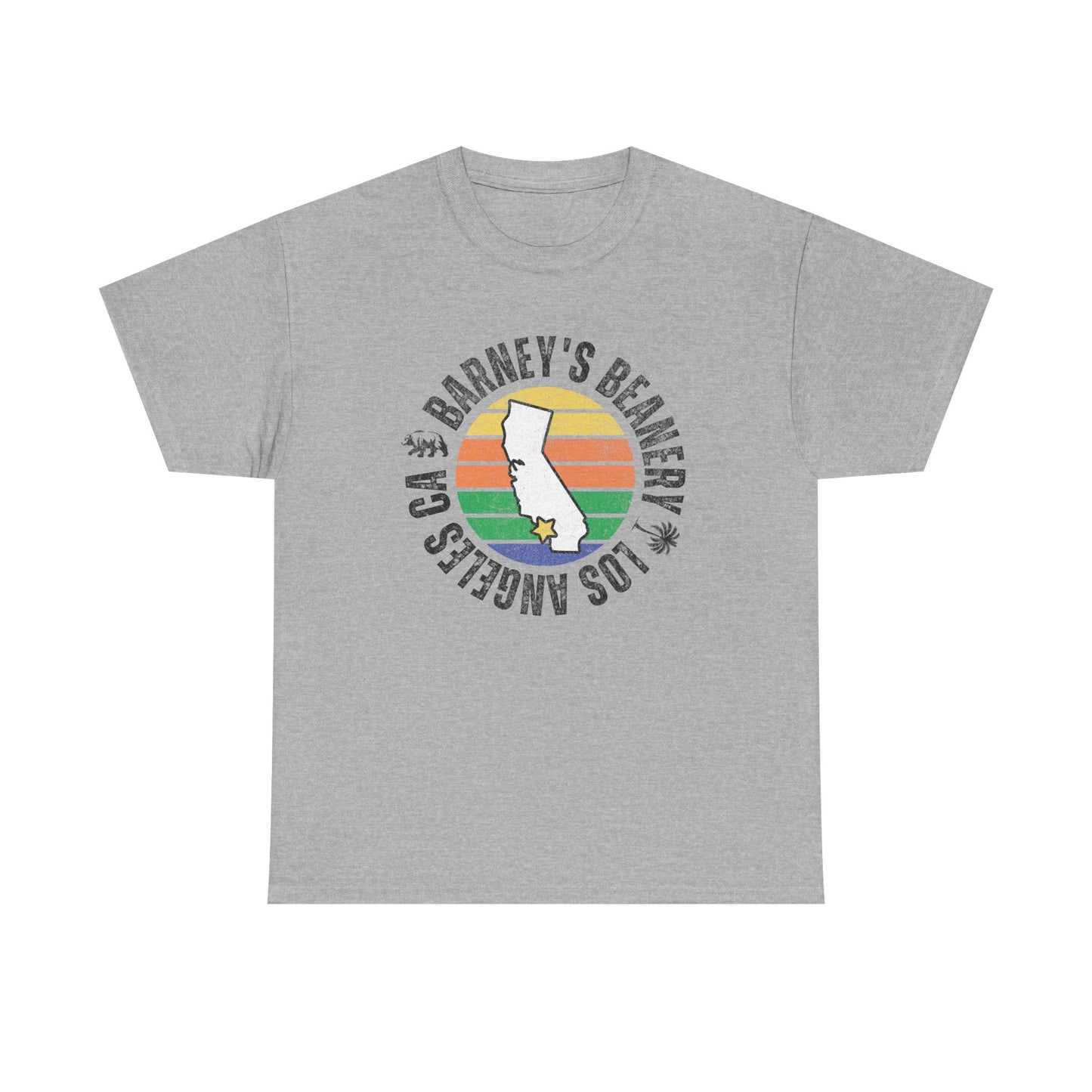 Retro Sunset T-Shirt. BARNEY'S BEANERY - Mens Retro Graphic Tee | Gildan 5000