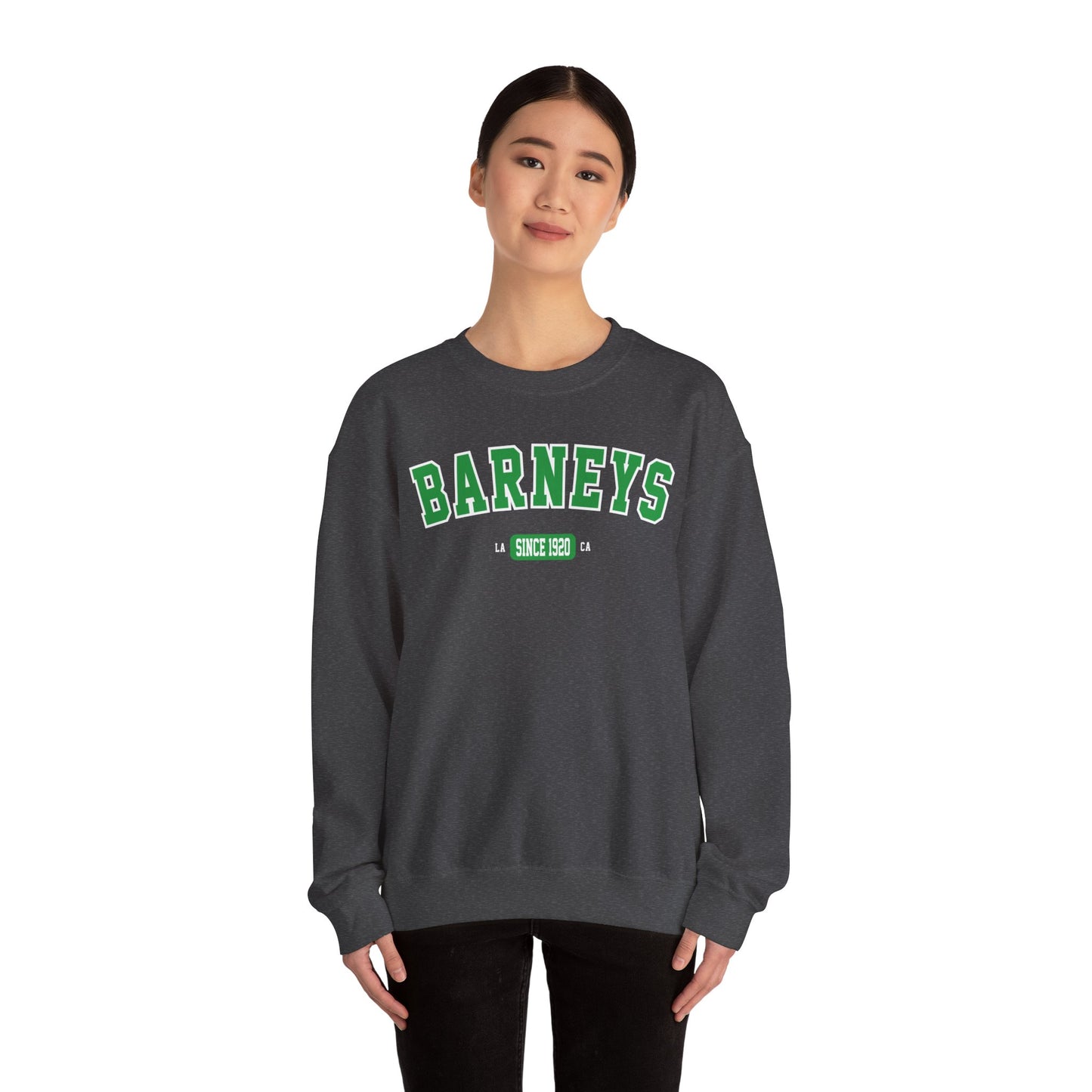 Vintage Collegiate Sweatshirt. BARNEY'S BEANERY - Mens Graphic Sweatshirt | Gildan 18000