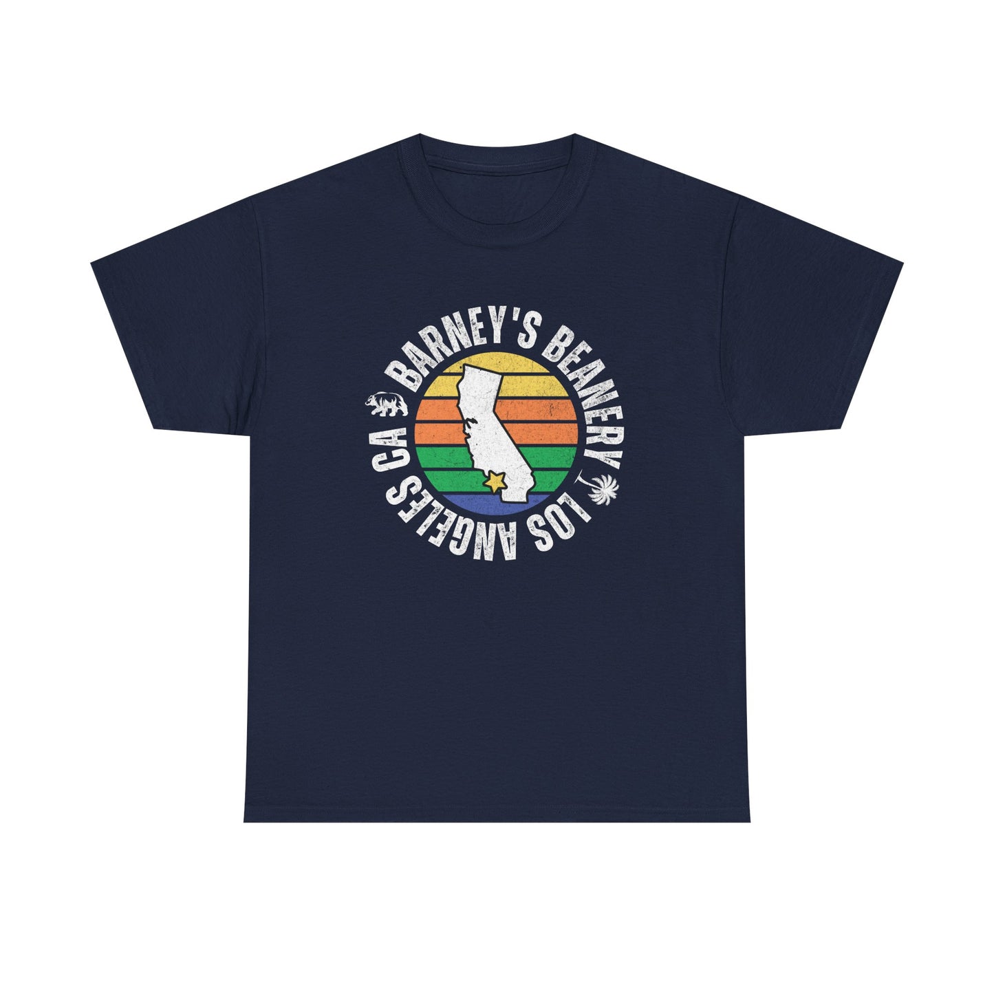 Retro Sunset T-Shirt. BARNEY'S BEANERY - Mens Retro Graphic Tee | Gildan 5000