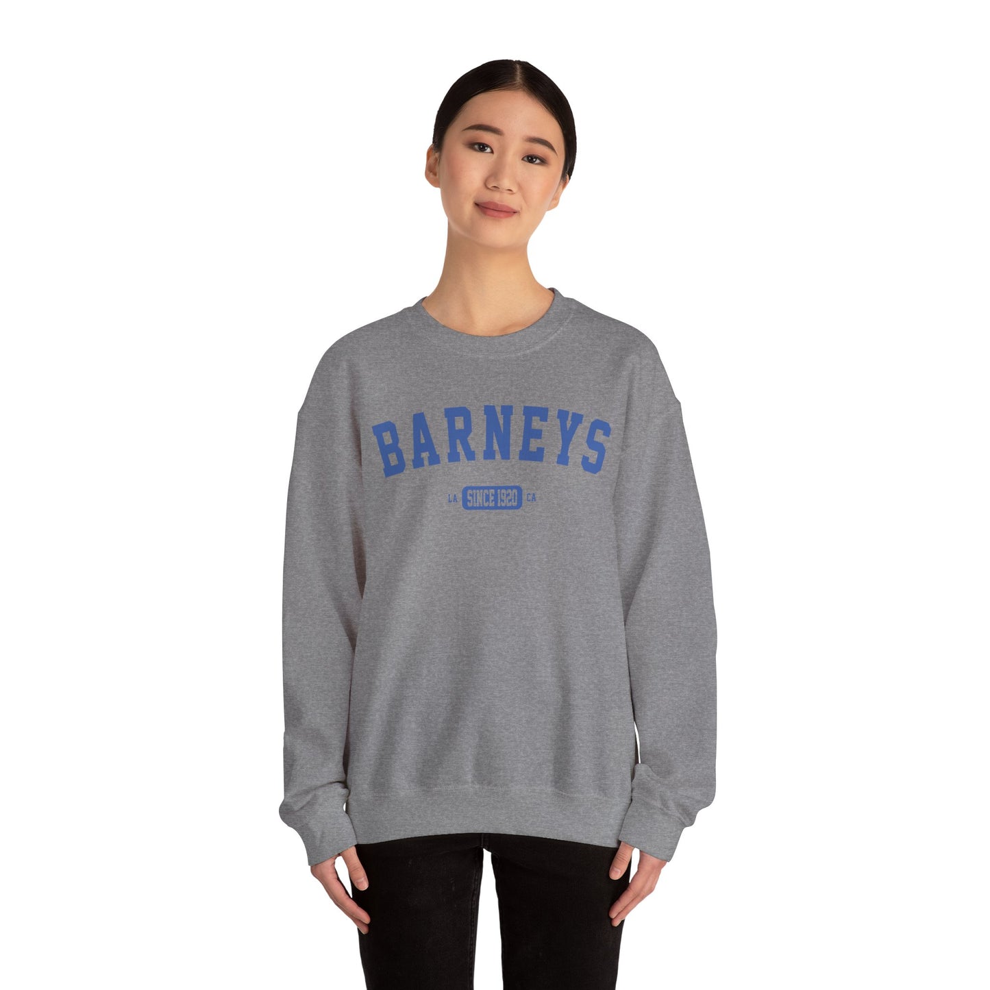Vintage Collegiate Sweatshirt. BARNEY'S BEANERY - Mens Graphic Sweatshirt | Gildan 18000