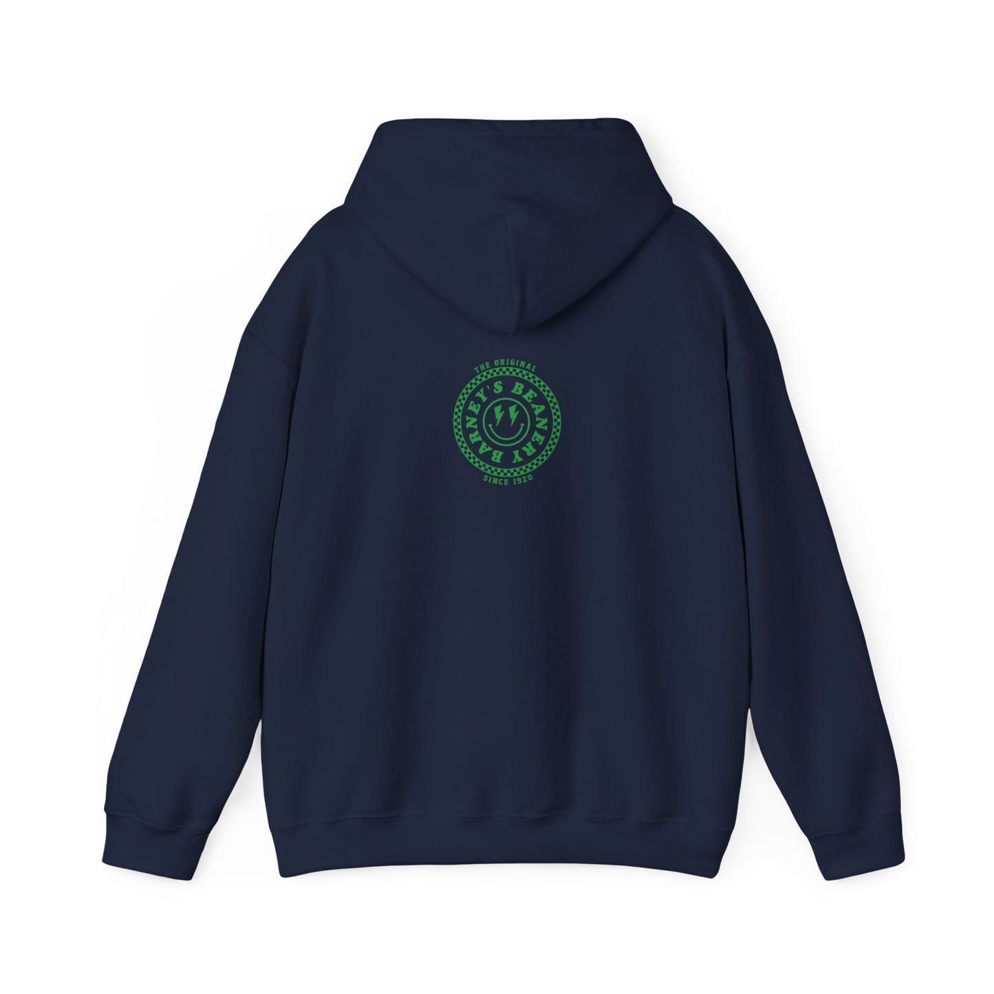 Barney's Energy. BARNEY'S BEANERY - Mens Smiley Face Hoodie | Gildan 18500