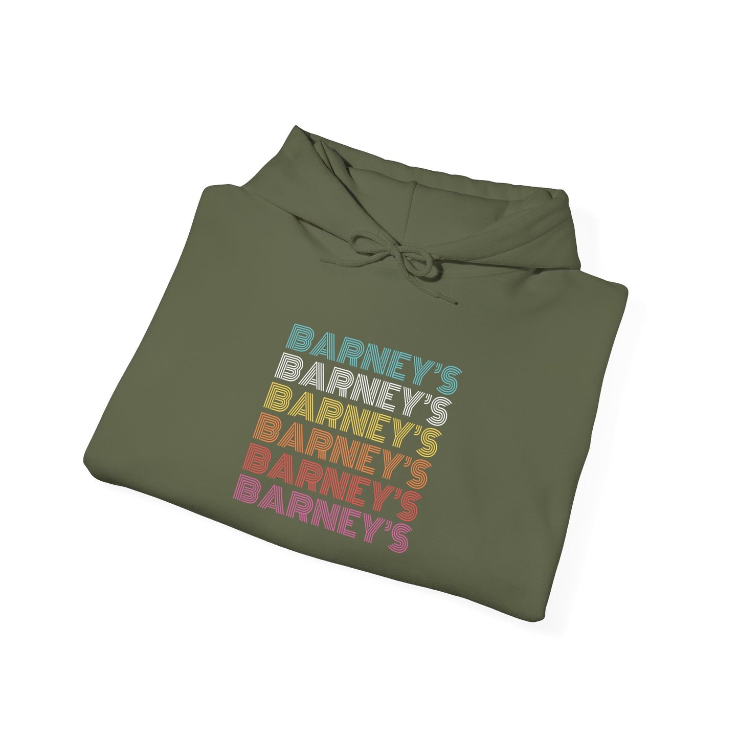 Barney's x6 Retro Hollywood BARNEY'S BEANERY - Mens Retro Graphic Hoodie | Gildan 18500