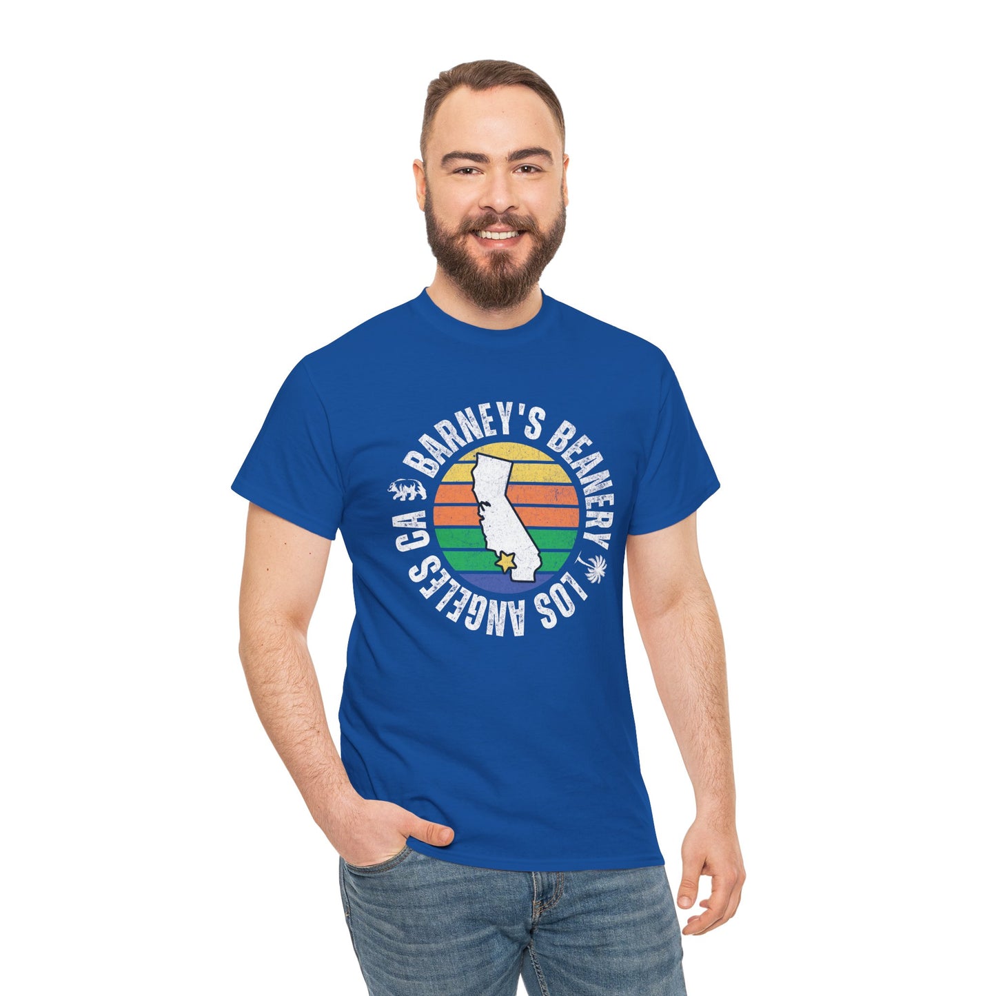 Retro Sunset T-Shirt. BARNEY'S BEANERY - Mens Retro Graphic Tee | Gildan 5000