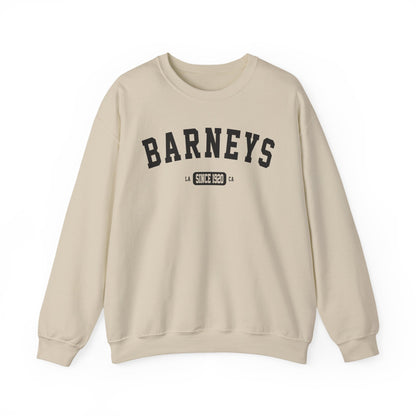 Vintage Collegiate Sweatshirt. BARNEY'S BEANERY - Mens Graphic Sweatshirt | Gildan 18000
