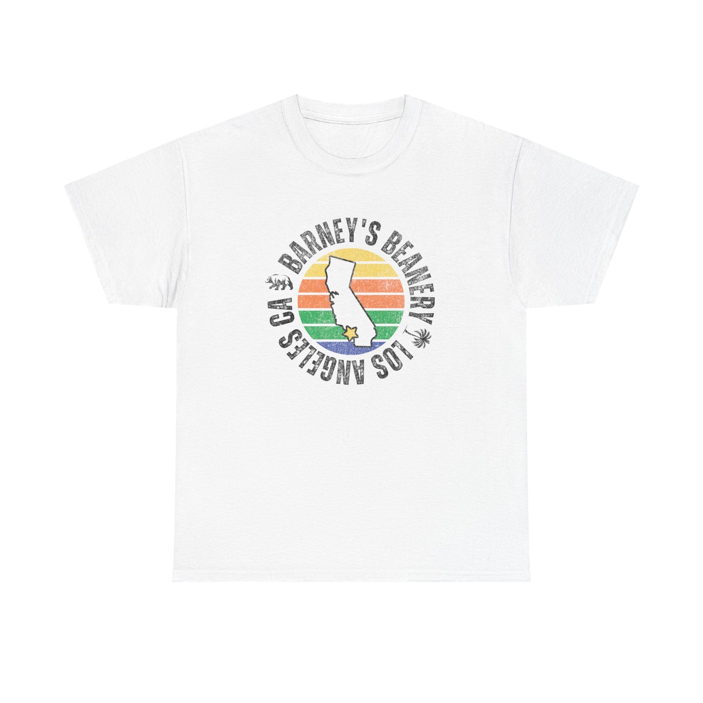 Retro Sunset T-Shirt. BARNEY'S BEANERY - Womens Retro Graphic Tee | Gildan 5000