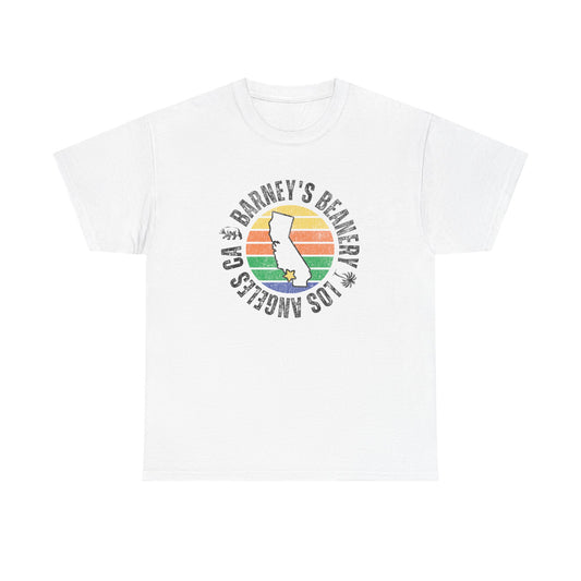 Retro Sunset T-Shirt. BARNEY'S BEANERY - Womens Retro Graphic Tee | Gildan 5000