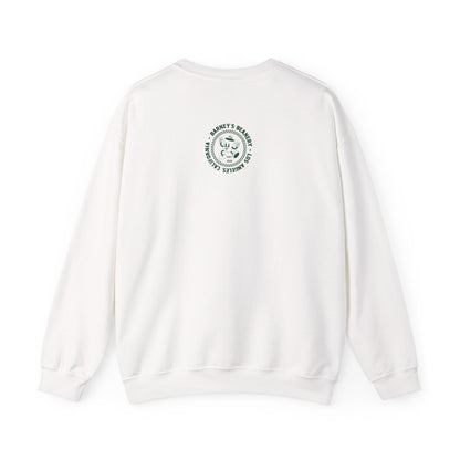 Eat More Chili. Drink More Beer. BARNEY'S BEANERY Green - Mens Retro Graphic Sweatshirt | Gildan 18000