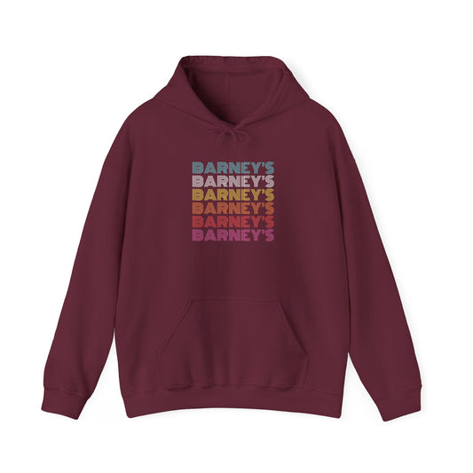 Barney's x6 Retro Hollywood BARNEY'S BEANERY - Mens Retro Graphic Hoodie | Gildan 18500
