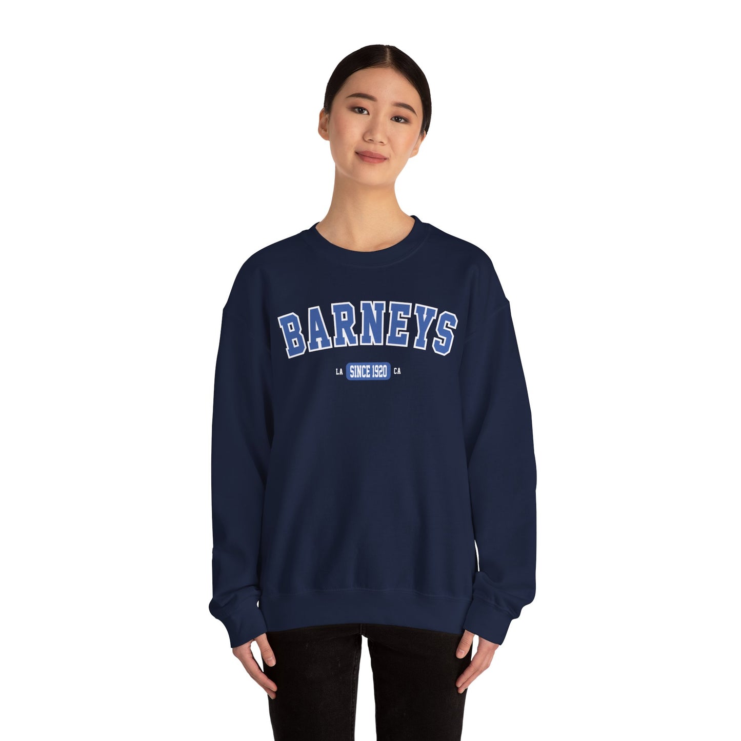 Vintage Collegiate Sweatshirt. BARNEY'S BEANERY - Mens Graphic Sweatshirt | Gildan 18000