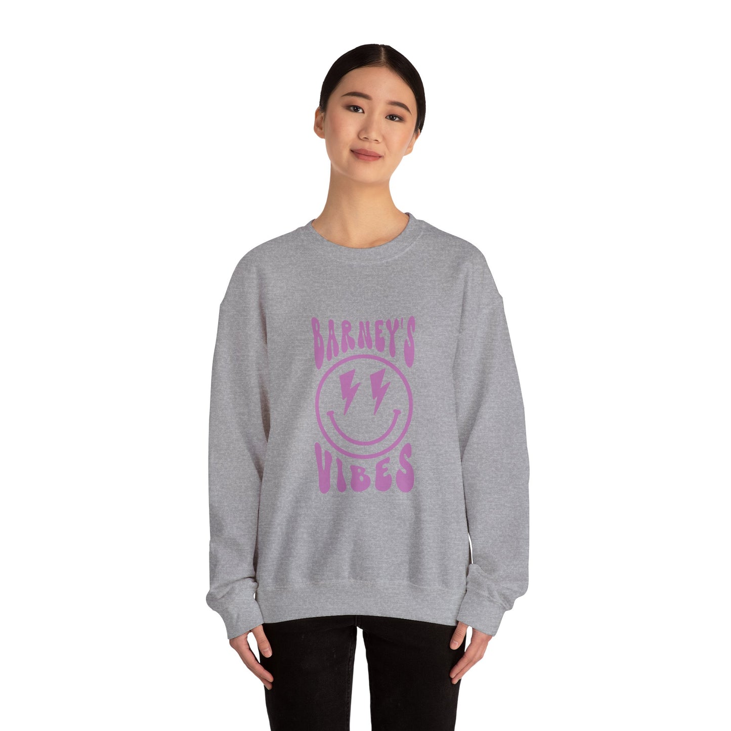 Barney's Vibes. BARNEY'S BEANERY - Womens Smiley Face Sweatshirt | Gildan 18000