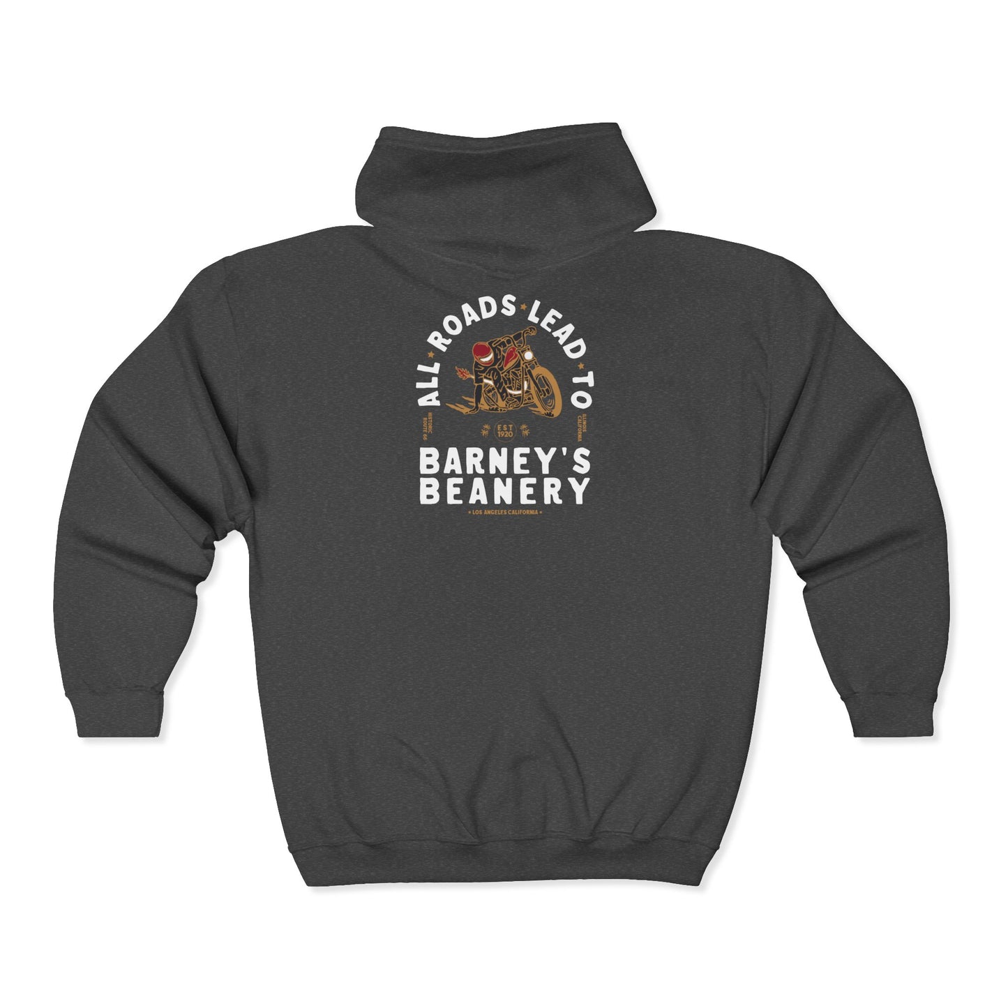 All Roads Lead To | BARNEY'S BEANERY | Men's Premium Full Zip Hoodie