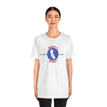 Retro Cali - BARNEY'S BEANERY Red & Blue - Mens  Graphic Tee | Bella + Canvas 3001