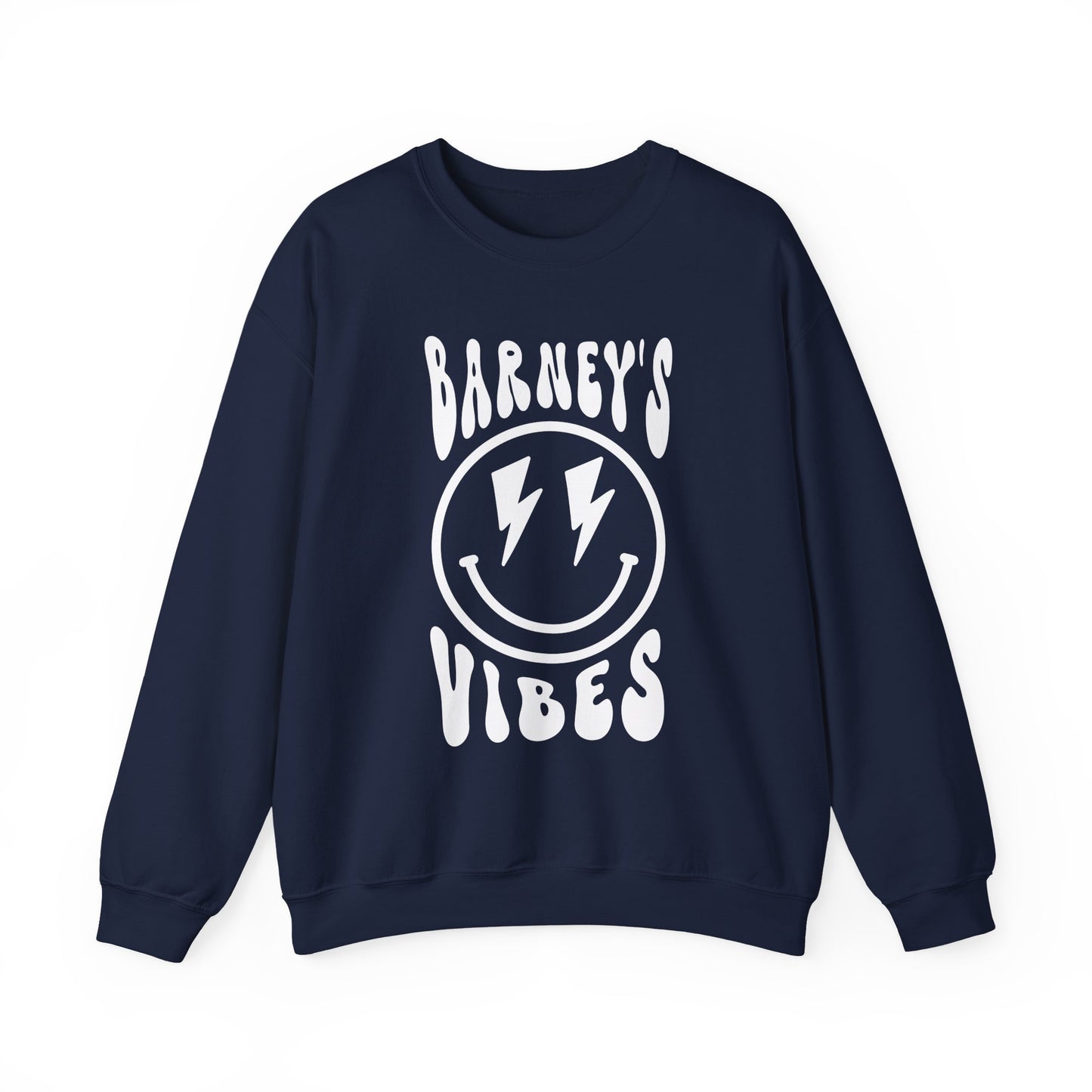 Barney's Vibes. BARNEY'S BEANERY - Womens Smiley Face Sweatshirt | Gildan 18000