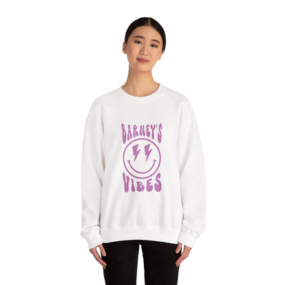Barney's Vibes. BARNEY'S BEANERY - Womens Smiley Face Sweatshirt | Gildan 18000