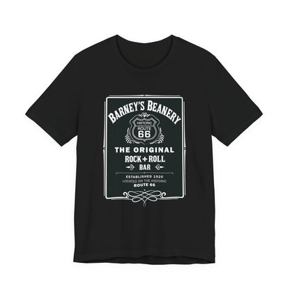Rock N Roll Bar - BARNEY'S BEANERY - Woman's Retro Graphic Tee | Bella + Canvas 3001