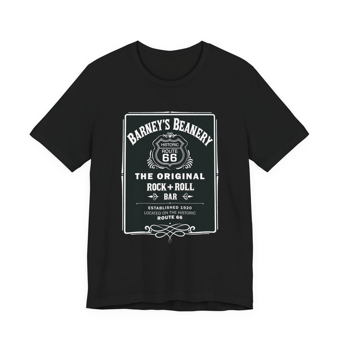 Rock N Roll Bar - BARNEY'S BEANERY - Men's Retro Graphic Tee | Bella + Canvas 3001