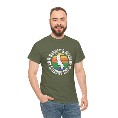 Retro Sunset T-Shirt. BARNEY'S BEANERY - Mens Retro Graphic Tee | Gildan 5000