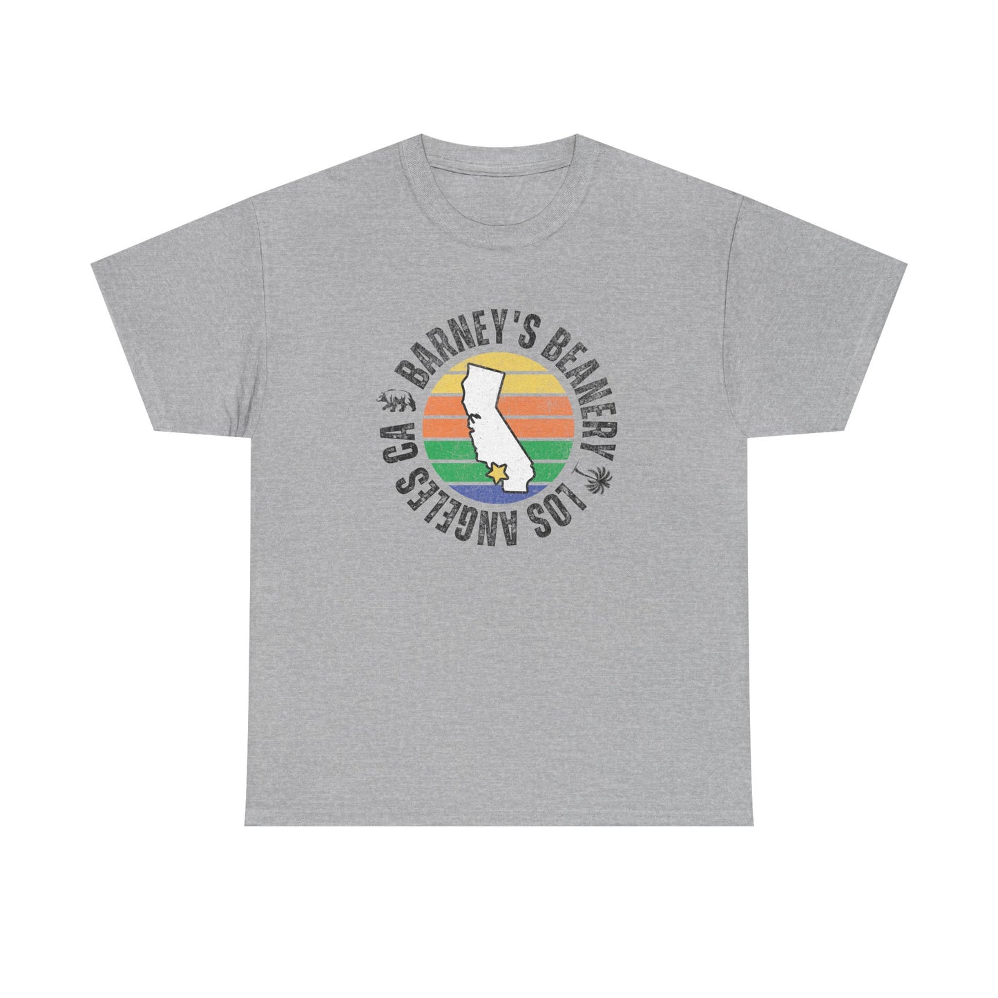 Retro Sunset T-Shirt. BARNEY'S BEANERY - Womens Retro Graphic Tee | Gildan 5000