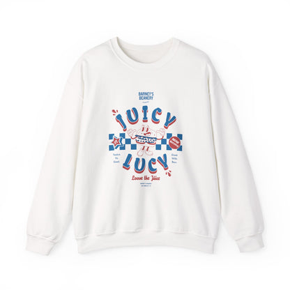 JUICY LUCY - Loose The Juice. BARNEY'S BEANERY - Womens Retro Graphic Sweatshirt | Gildan 18000