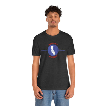 Retro Cali - BARNEY'S BEANERY Red & Blue - Mens  Graphic Tee | Bella + Canvas 3001