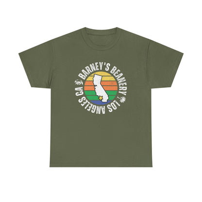 Retro Sunset T-Shirt. BARNEY'S BEANERY - Womens Retro Graphic Tee | Gildan 5000