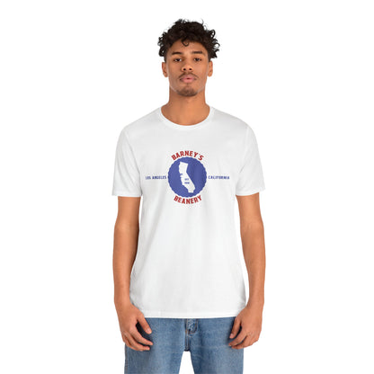 Retro Cali - BARNEY'S BEANERY Red & Blue - Mens  Graphic Tee | Bella + Canvas 3001