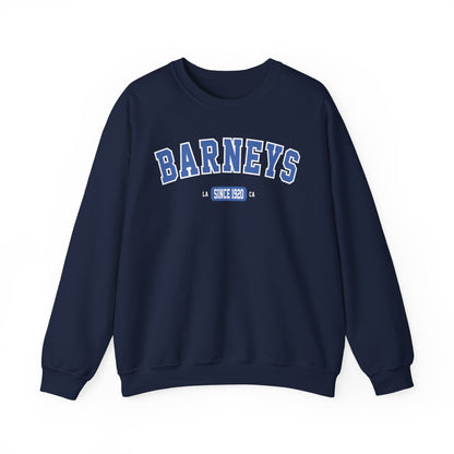 Vintage Collegiate Sweatshirt. BARNEY'S BEANERY - Mens Graphic Sweatshirt | Gildan 18000