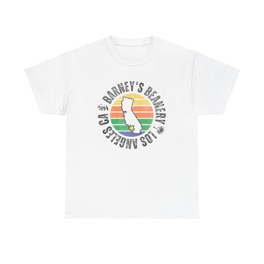 Retro Sunset T-Shirt. BARNEY'S BEANERY - Mens Retro Graphic Tee | Gildan 5000