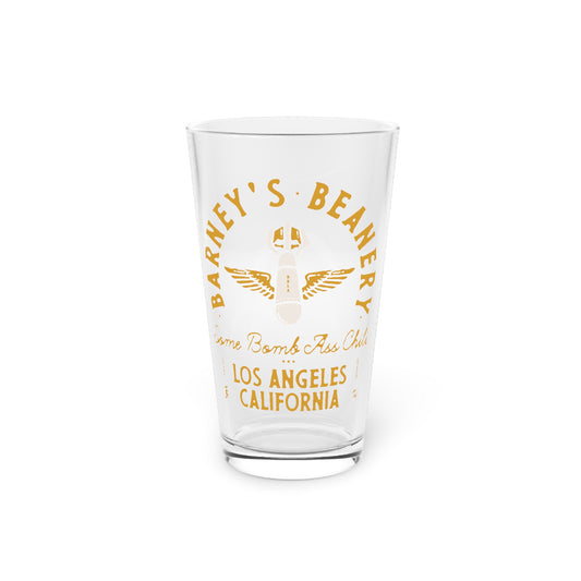 Some Bomb Ass Chili | BARNEY'S BEANERY - Pint Glass 16oz