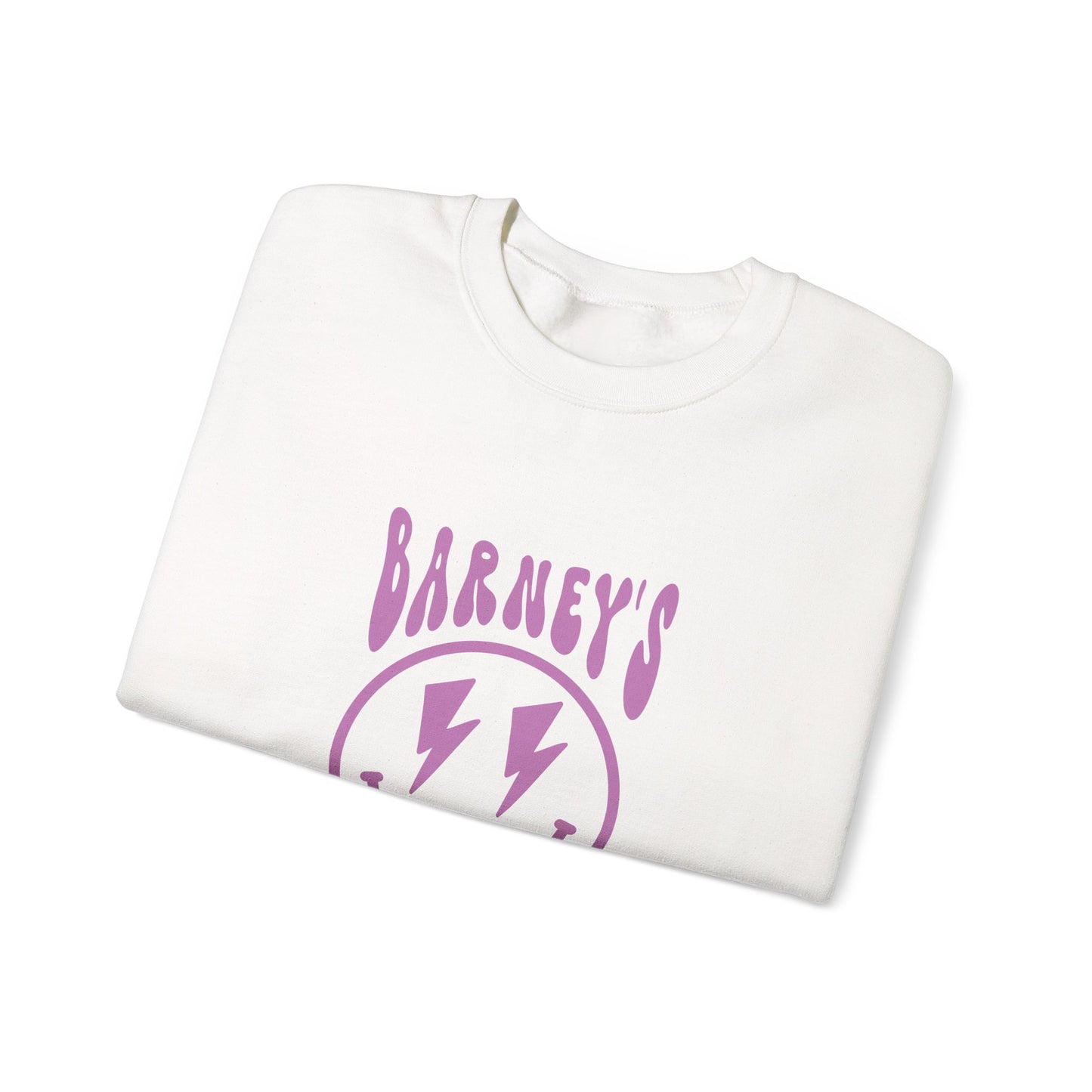 Barney's Vibes. BARNEY'S BEANERY - Womens Smiley Face Sweatshirt | Gildan 18000