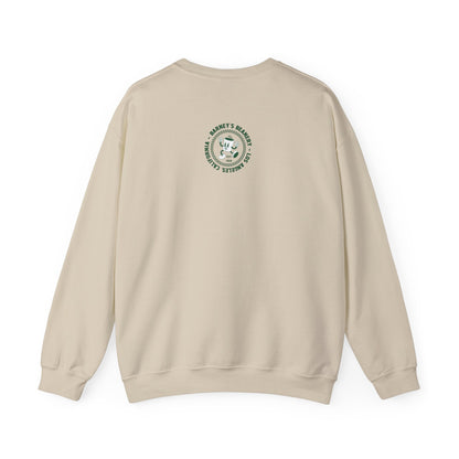 Eat More Chili. Drink More Beer. BARNEY'S BEANERY Green - Mens Retro Graphic Sweatshirt | Gildan 18000