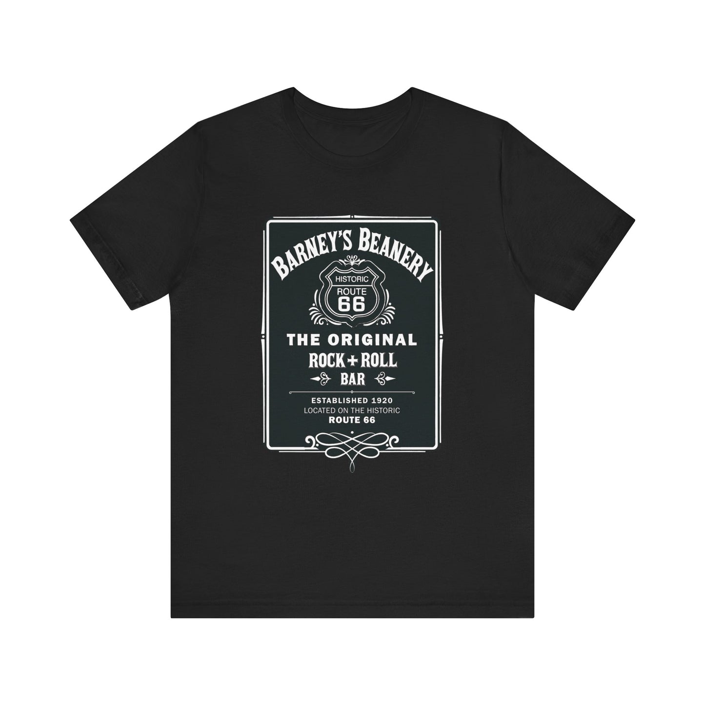Rock N Roll Bar - BARNEY'S BEANERY - Men's Retro Graphic Tee | Bella + Canvas 3001