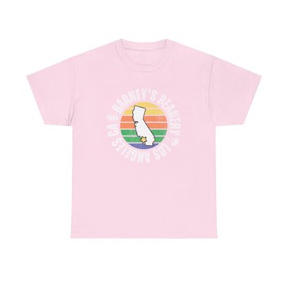 Retro Sunset T-Shirt. BARNEY'S BEANERY - Womens Retro Graphic Tee | Gildan 5000