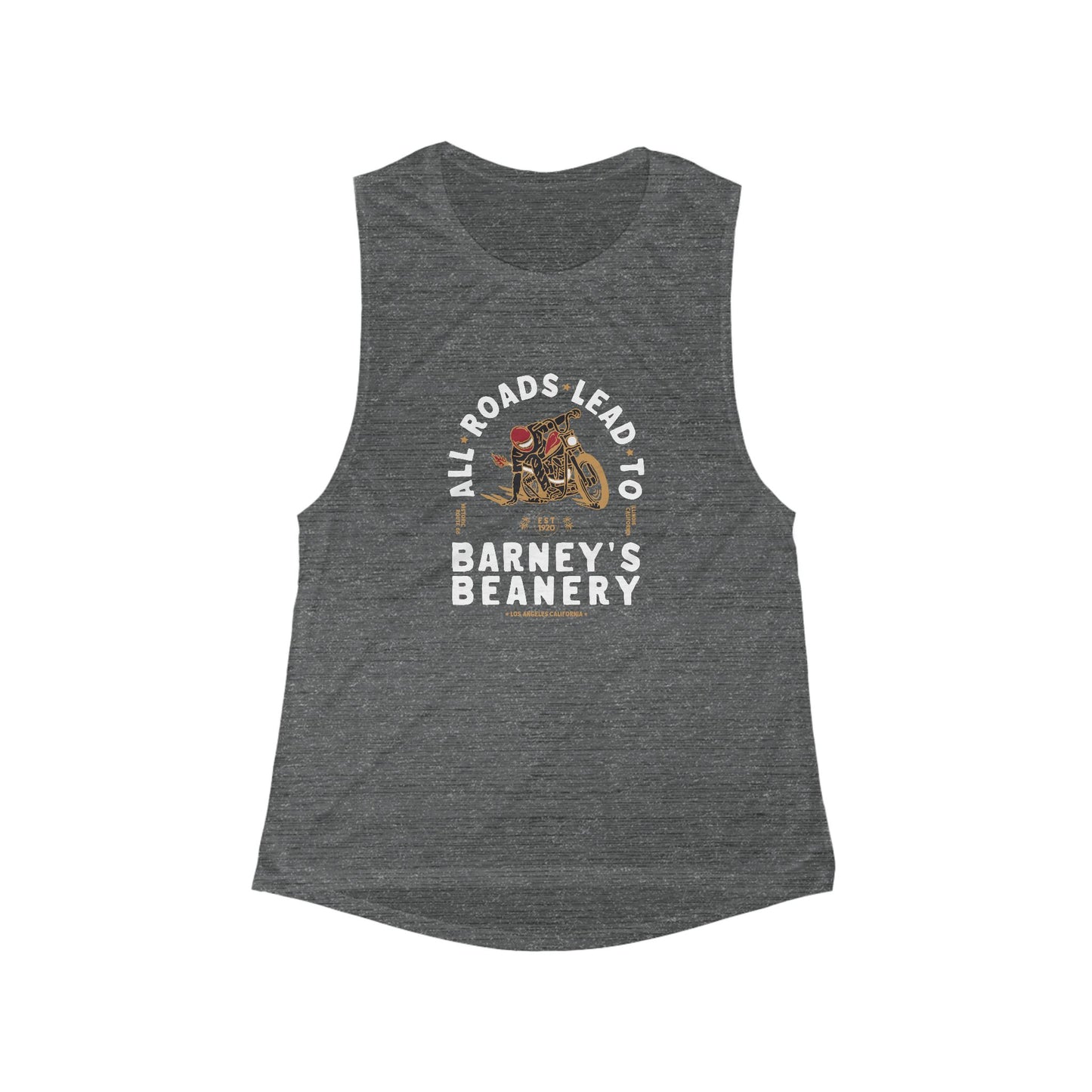 All Roads Lead To | BARNEY'S BEANERY - Women's Flowy Scoop Muscle Tank