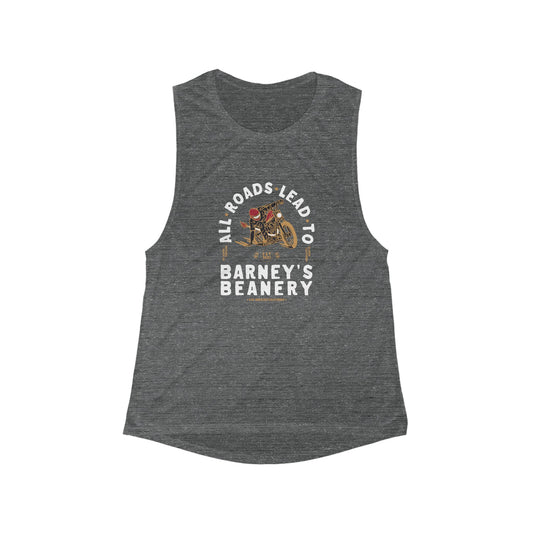 All Roads Lead To | BARNEY'S BEANERY - Women's Flowy Scoop Muscle Tank