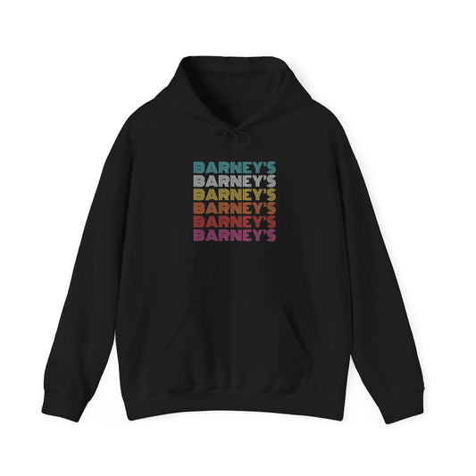 Barney's x6 Retro Hollywood BARNEY'S BEANERY - Womens Retro Graphic Hoodie | Gildan 18500